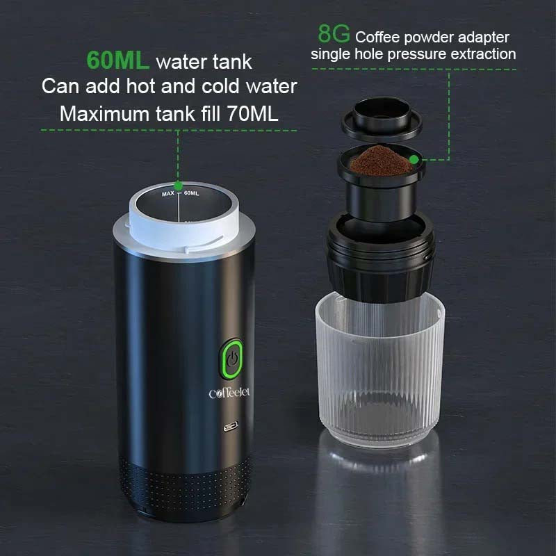 CoffeeJet™ 3-in-1 Wireless Portable Coffee Maker
